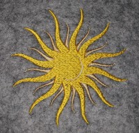 солнце машинная вышивка